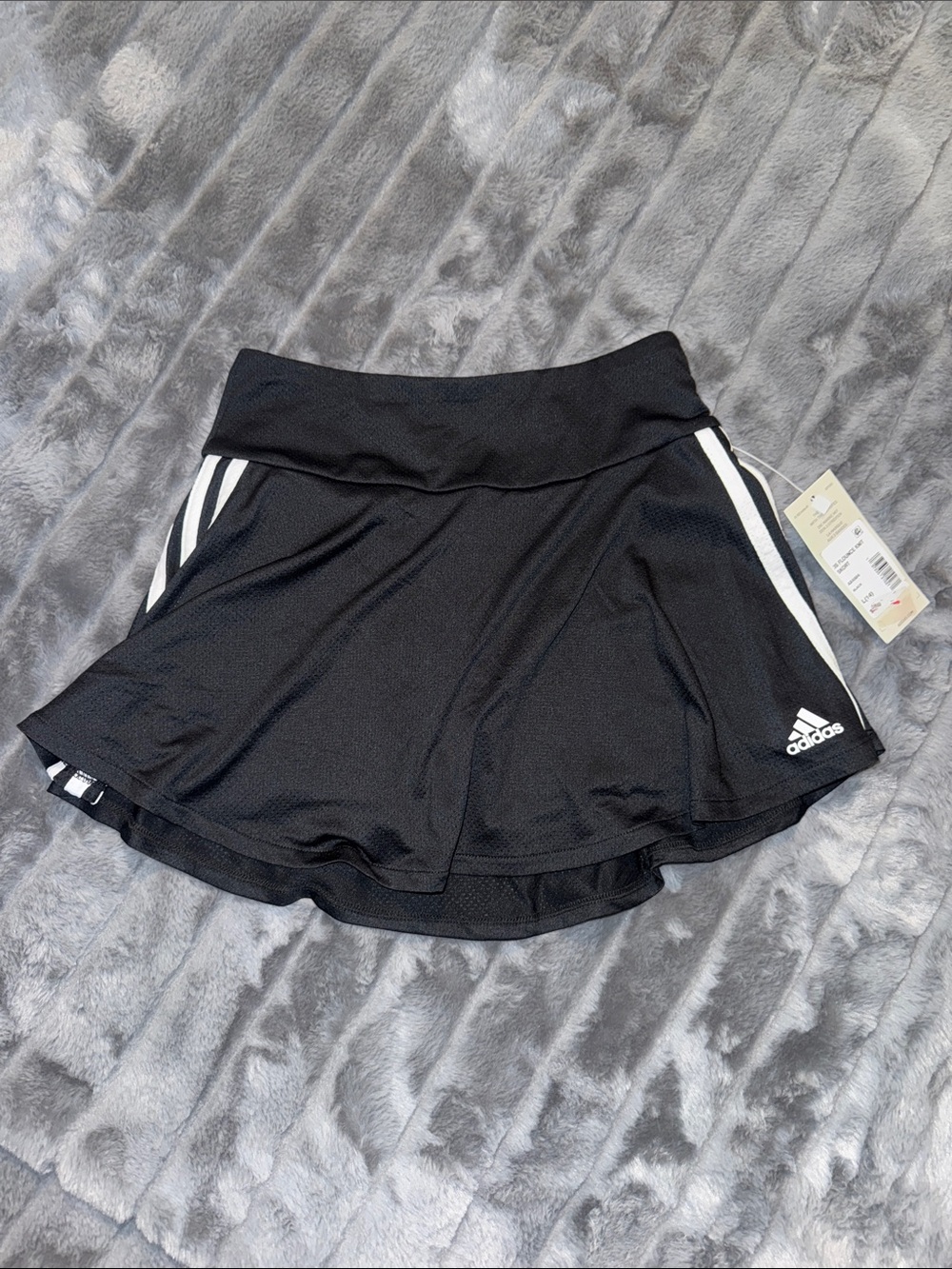 adidas Black and White Girls' Athletic Skort Shorts